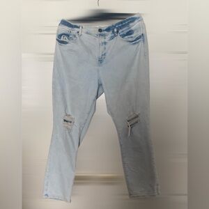 a.n.a Light Blue Distressed Jeans